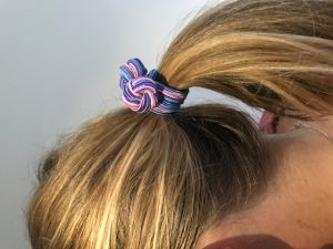 Kleurenmix haarclips geknoopt design elastiek