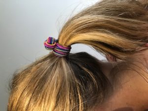 knotted hair ties multicolor design handmade