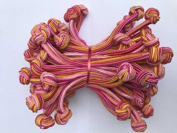 roze geel hair tie elastic rubber
