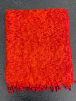 Sjaal van Yakwol Jakwol Shawls of Yakwool Fairtrade oranje