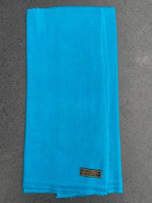 kashmier sjaal licht blauw handmade